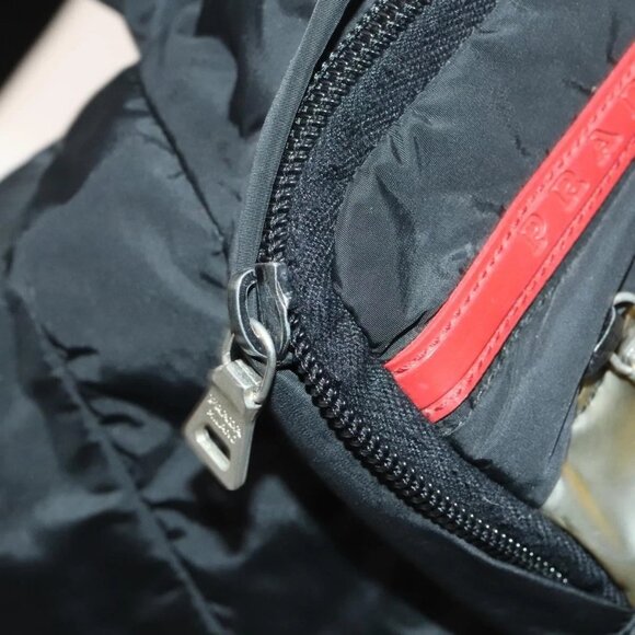 PRADA Sports Shoulder Bag Nylon Black Silver Auth bs26885 - Picture 13 of 16